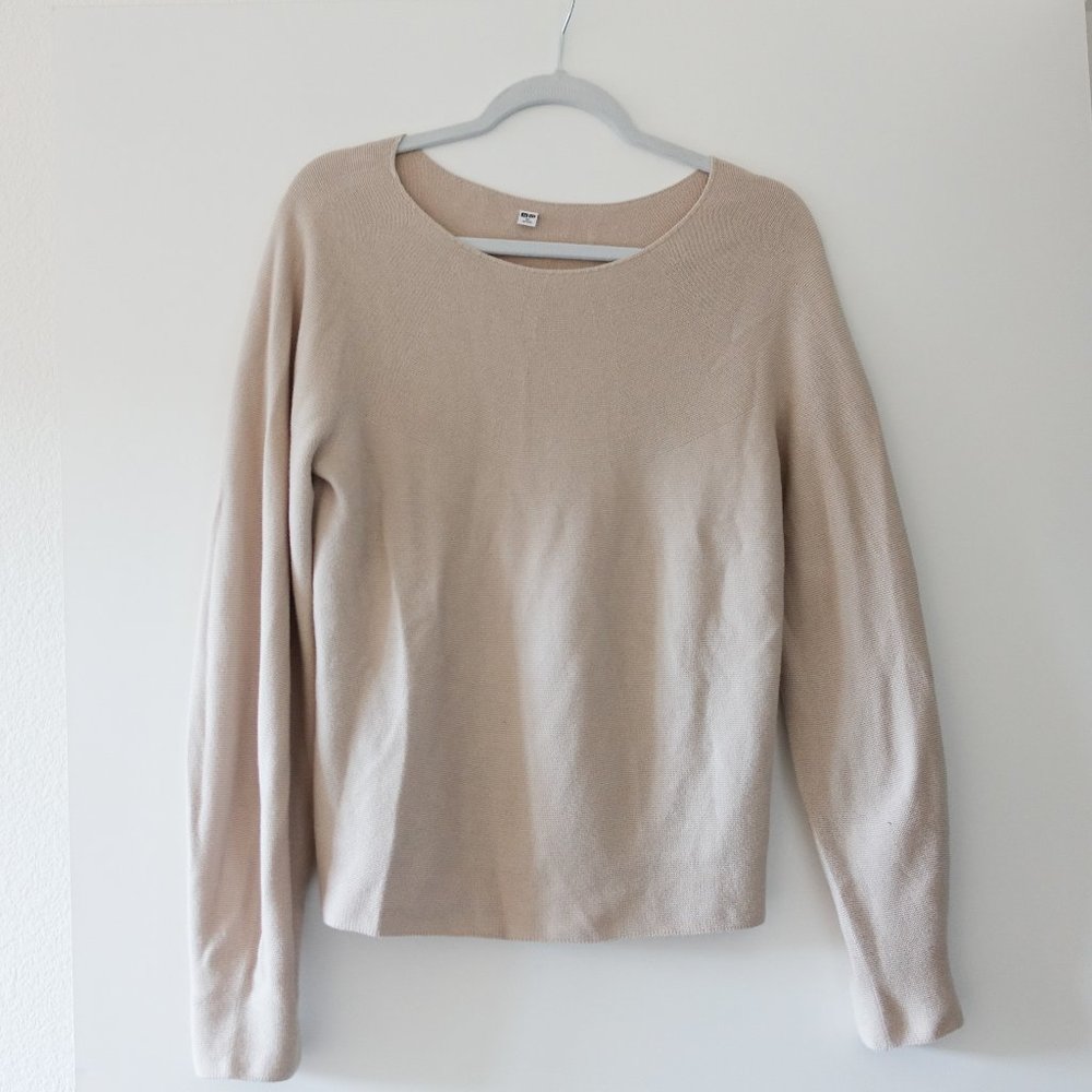 Uniqlo 3D Knit Sweater - Beige - Size XS